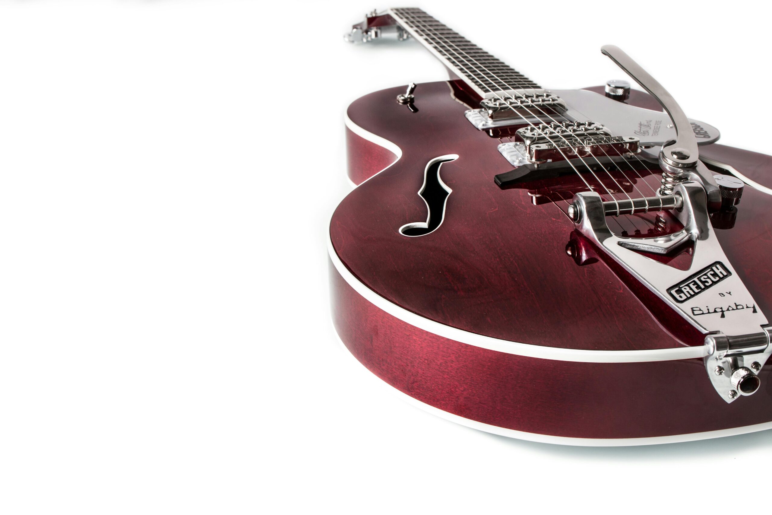 Rote Jazzgitarre Auf WeiÃŸer OberflÃ¤che