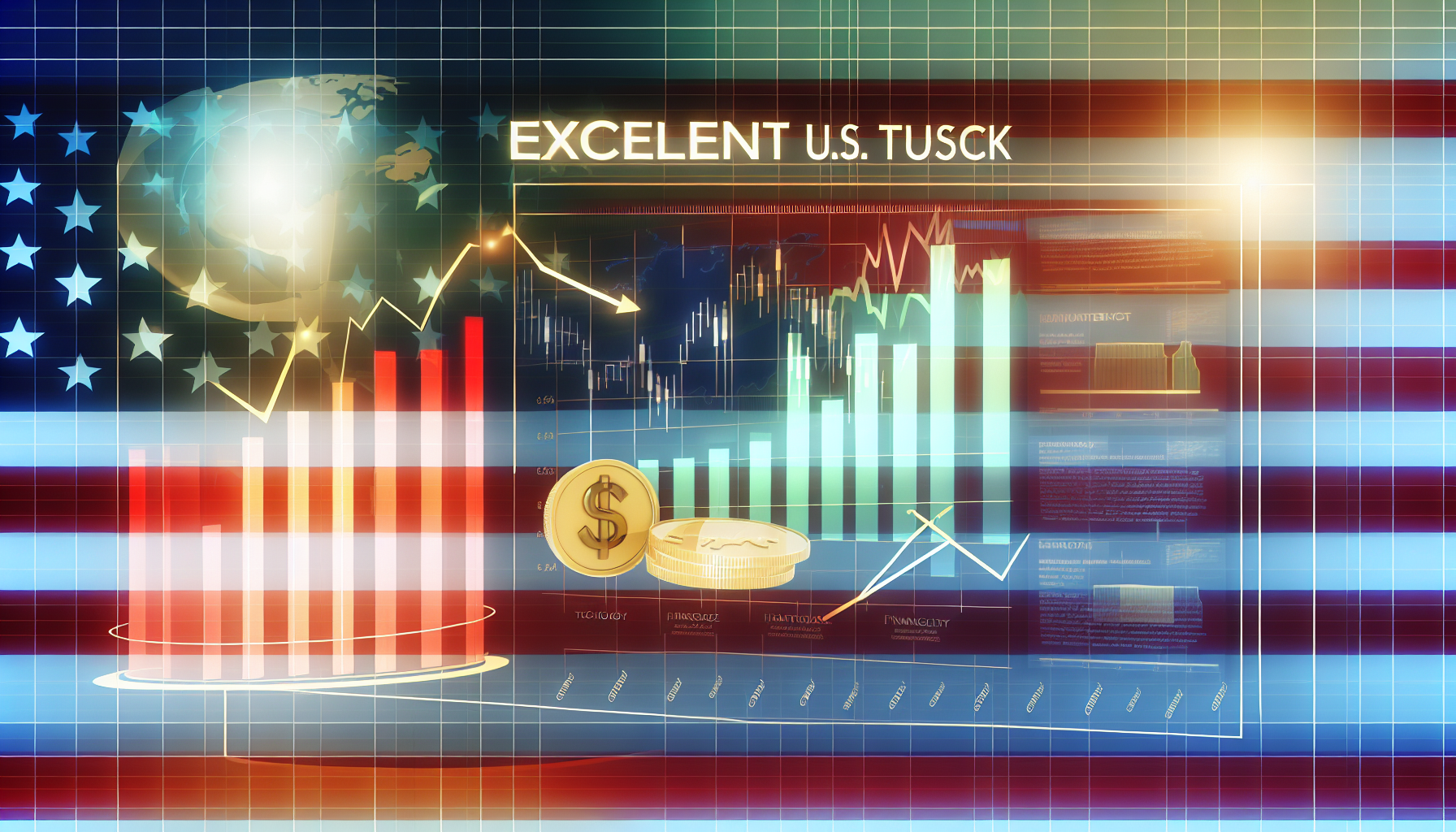 Ein Bild, das das Konzept ausgezeichneter US-Aktienfonds veranschaulicht. F&Atilde;&frac14;gen Sie eine breit gef&Atilde;&curren;cherte grafische Darstellung hinzu, wie Balkendiagramme, Liniendiagramme, Kreisdiagramme oder andere Datenvisualisierungen. Diese sollen die Performance verschiedener Sektoren wie Technologie, Gesundheitswesen, Finanzen und Konsumg&Atilde;&frac14;ter zeigen. Die Diagramme sollten nach oben verlaufen, um deren hervorragende Entwicklung darzustellen. F&Atilde;&frac14;gen Sie Symbole von Wohlstand hinzu, etwa Goldm&Atilde;&frac14;nzen und US-Dollar-Scheine, um die Rentabilit&Atilde;&curren;t zu repr&Atilde;&curren;sentieren. Der Hintergrund sollte die amerikanische Flagge enthalten, um US-Aktienfonds zu symbolisieren. Bitte vermeiden Sie direkte Verweise auf bestimmte Unternehmen oder urheberrechtlich gesch&Atilde;&frac14;tzte Logos.