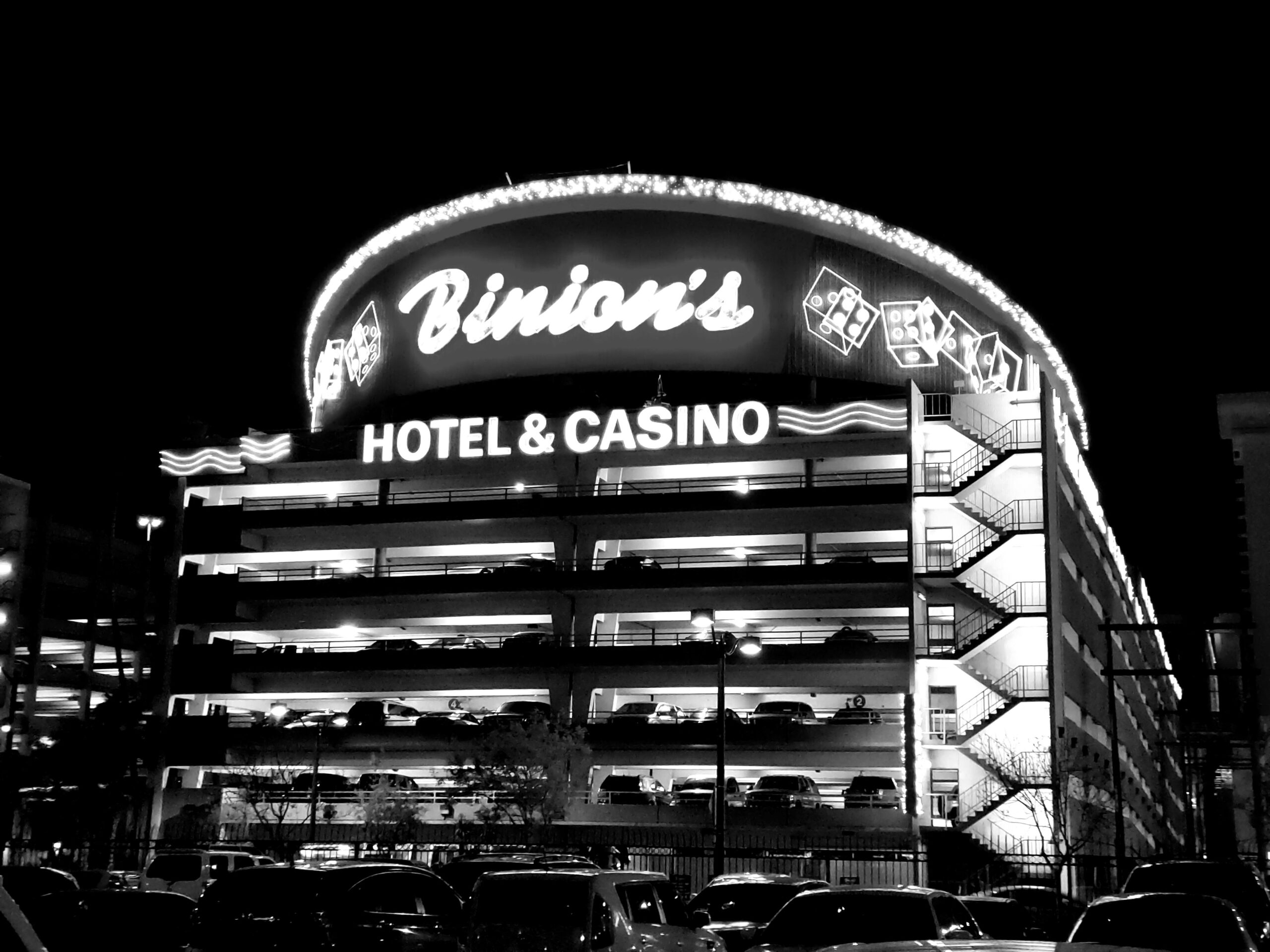 Graustufenfotografie Binions Hotel & Casino