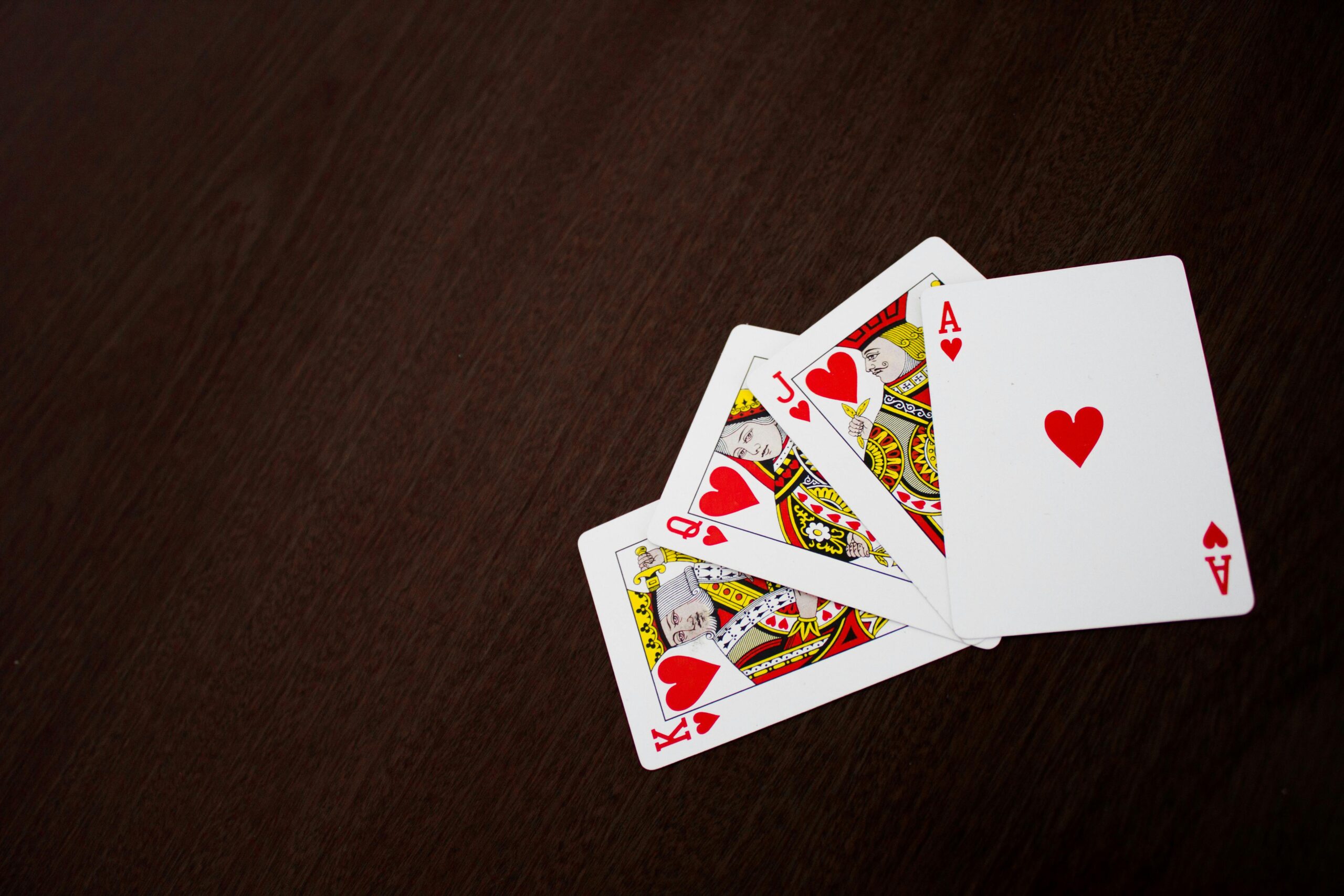 Ace, King, Jack Und King Of Hearts Spielkarten