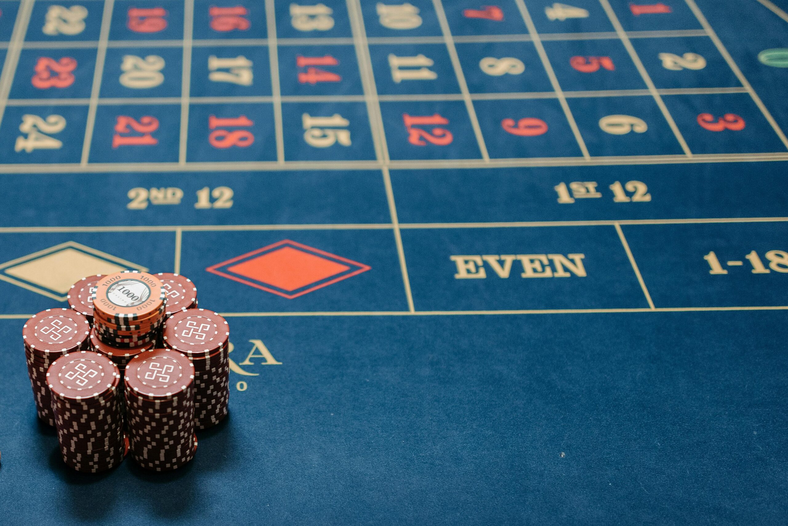 Kostenloses Stock Foto zu amerikanisches roulette, blau, brettspiele