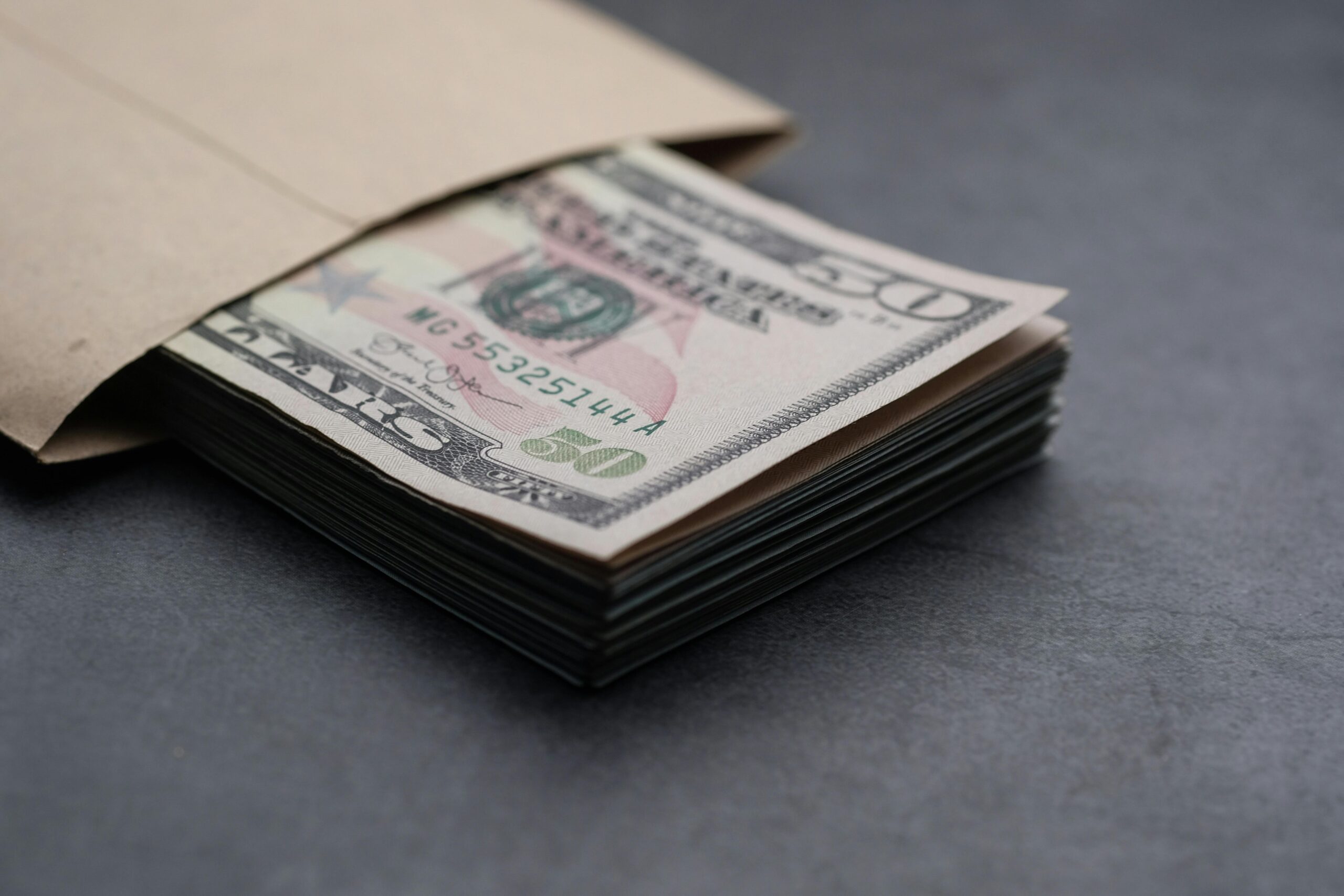 Kostenloses Stock Foto zu 50 dollar, amerikanische währung, banknoten